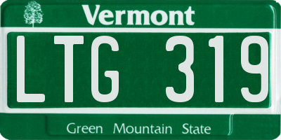 VT license plate LTG319