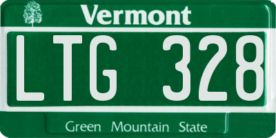 VT license plate LTG328