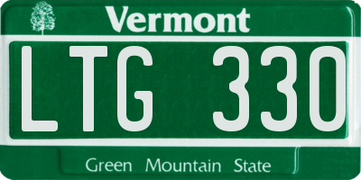 VT license plate LTG330