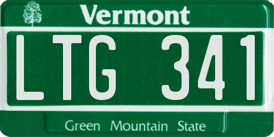 VT license plate LTG341