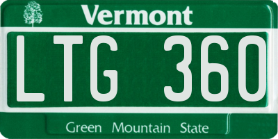 VT license plate LTG360