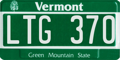 VT license plate LTG370