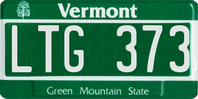 VT license plate LTG373