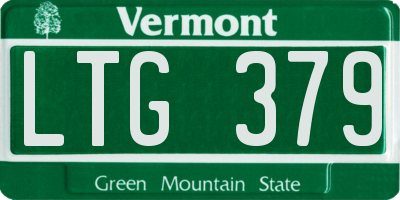 VT license plate LTG379