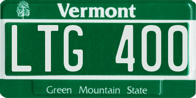 VT license plate LTG400