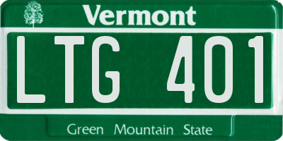 VT license plate LTG401