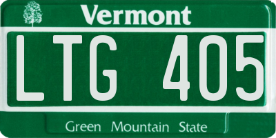 VT license plate LTG405