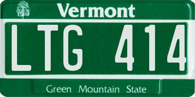 VT license plate LTG414