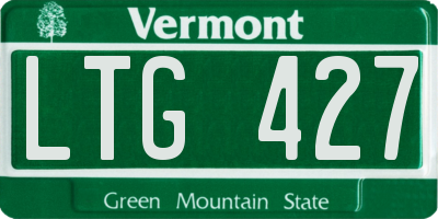 VT license plate LTG427
