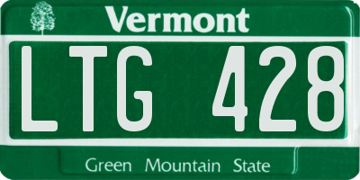 VT license plate LTG428
