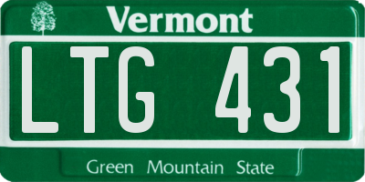 VT license plate LTG431