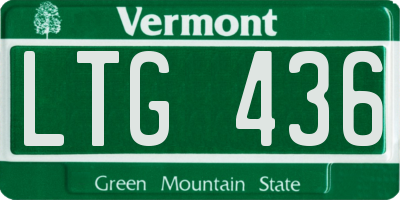VT license plate LTG436