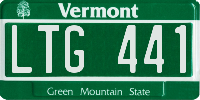 VT license plate LTG441