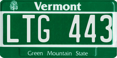 VT license plate LTG443