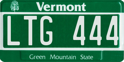 VT license plate LTG444