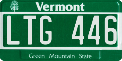 VT license plate LTG446