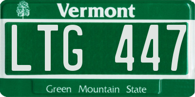 VT license plate LTG447