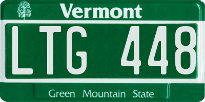 VT license plate LTG448