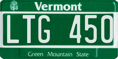 VT license plate LTG450