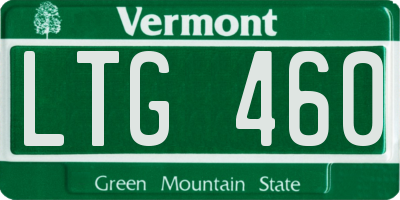 VT license plate LTG460