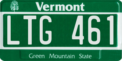 VT license plate LTG461