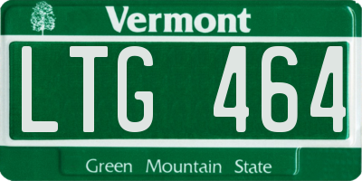 VT license plate LTG464