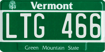 VT license plate LTG466