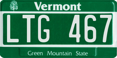 VT license plate LTG467