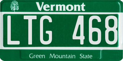 VT license plate LTG468