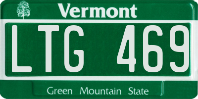 VT license plate LTG469