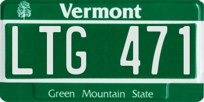 VT license plate LTG471