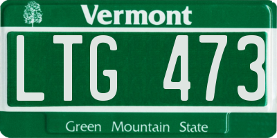 VT license plate LTG473