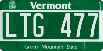 VT license plate LTG477
