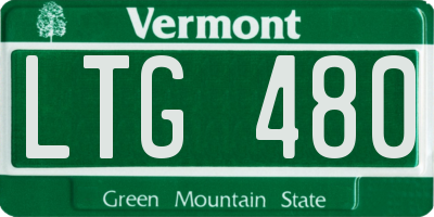 VT license plate LTG480