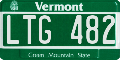 VT license plate LTG482