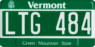 VT license plate LTG484