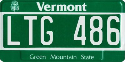 VT license plate LTG486