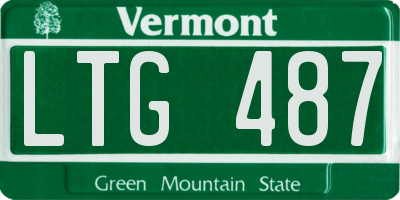 VT license plate LTG487