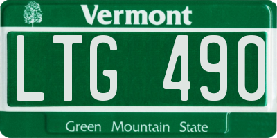 VT license plate LTG490