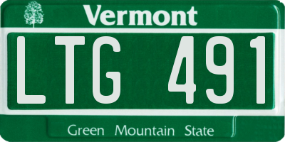 VT license plate LTG491