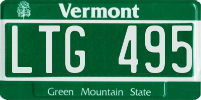 VT license plate LTG495