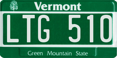 VT license plate LTG510