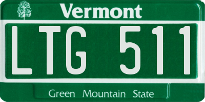 VT license plate LTG511