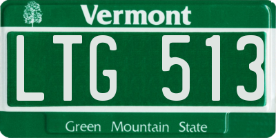 VT license plate LTG513