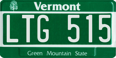 VT license plate LTG515