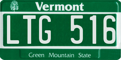 VT license plate LTG516