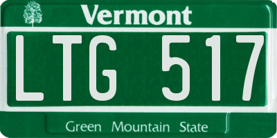 VT license plate LTG517