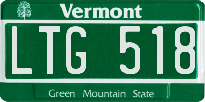 VT license plate LTG518