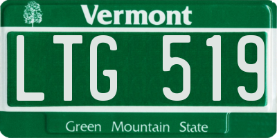 VT license plate LTG519