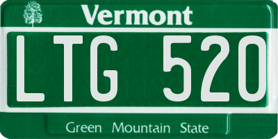 VT license plate LTG520